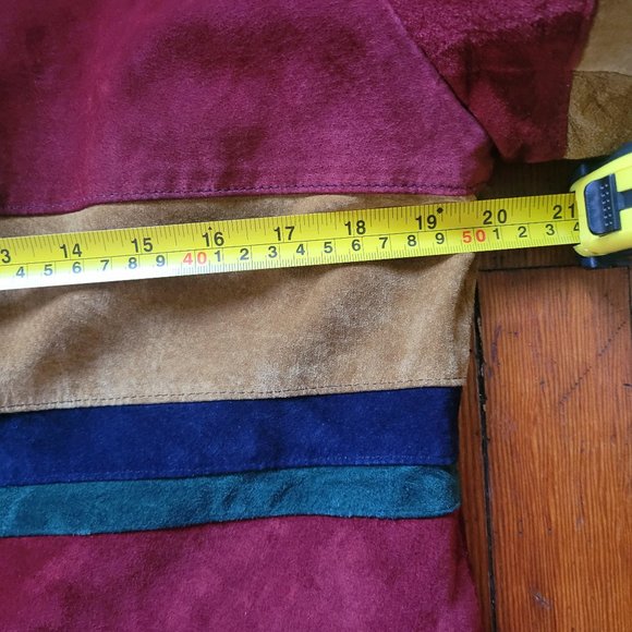 100pc Suede Vintage Jacket Striped - *Vintage Size 14 - Picture 5 of 13